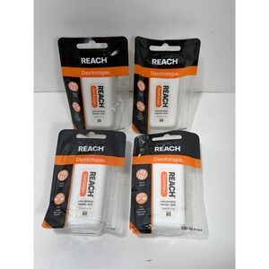 Reach Dentotape Unflavored Waxed Tape Extra Thick for Wide Spaced Teeth 4 Pack
